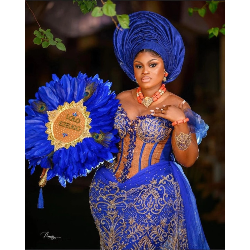Customised Traditional hand fan, wedding Hand Fan, classic Hand Fan, Bridal Traditional Hand fan, aso ebi wedding Fan