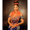 Traditional wedding Beads, African bridal coral beads, Nigerian wedding set, Luxury coral beads, African bridal beads attire