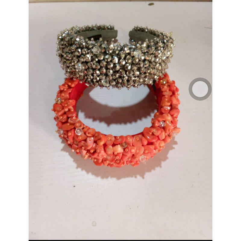 Coral beads hair band, Hair accessories, African fashion, bridal costume, head band